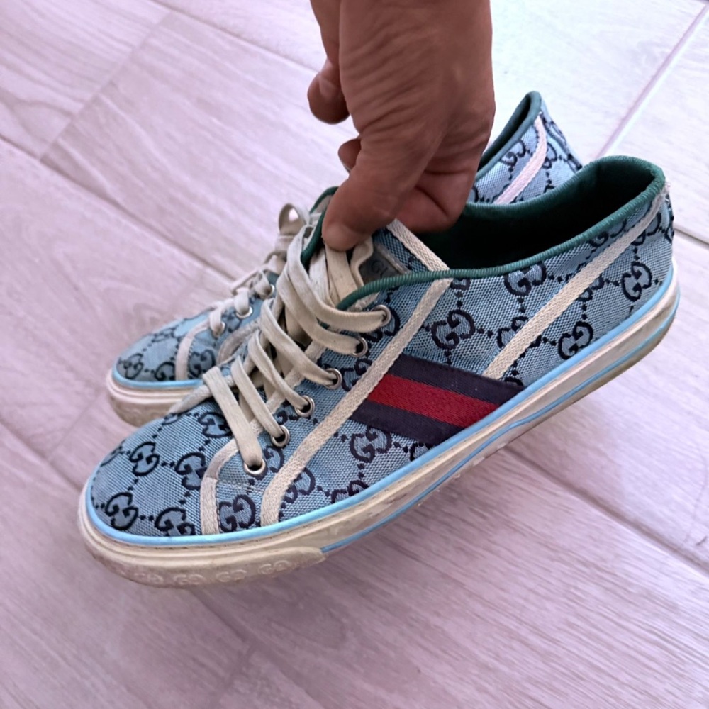 Gucci Blue and Red Sneakers